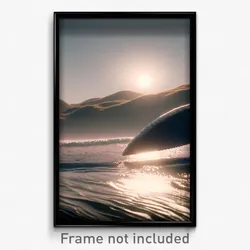 Pixel Art Poster - Wavy Landing (8 Bit Psychedelic Trippy Video Game Print)