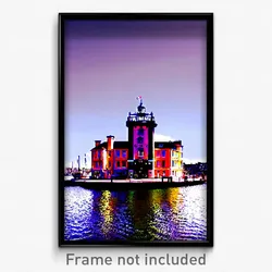 Pixel Art Poster - Tidy Quay (8 Bit Psychedelic Trippy Weird Video Game Print)