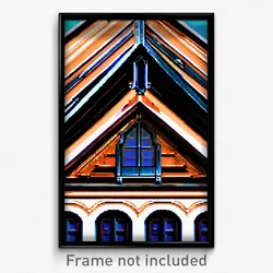 Pixel Art Poster - Bronze Gable (8 Bit Psychedelic Trippy Video Game Print)