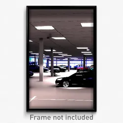 Pixel Art Poster - Lonely Car Dealership (8 Bit Psychedelic Video Game Print)