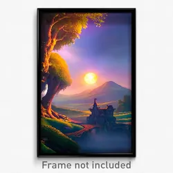 Pixel Art Poster - Drab Shire (8 Bit Psychedelic Trippy Weird Video Game Print)