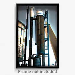 Pixel Art Poster - Modern Silo (8 Bit Psychedelic Trippy Weird Video Game Print)