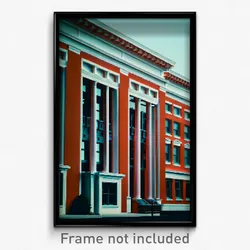 Pixel Art Poster - Cultured American Architecture (8 Bit Video Game Print)