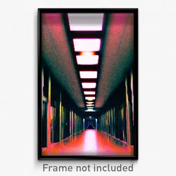 Pixel Art Poster - Thick Corridor (8 Bit Psychedelic Trippy Video Game Print)