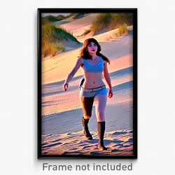 Pixel Art Poster - Candid Dunes (8 Bit Psychedelic Trippy Video Game Print)
