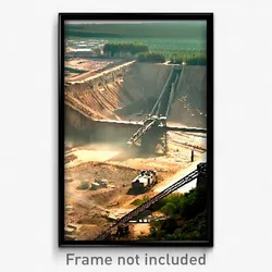 Pixel Art Poster - Creepy Quarry (8 Bit Psychedelic Trippy Video Game Print)