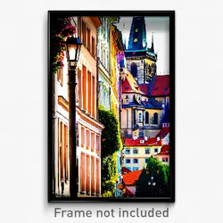 Pixel Art Poster - Modest Prague (8 Bit Psychedelic Trippy Video Game Print)