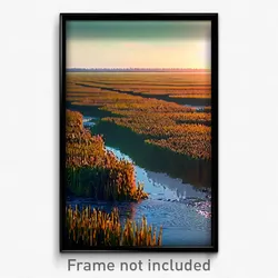 Pixel Art Poster - Massive Marsh (8 Bit Psychedelic Trippy Video Game Print)
