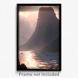 Pixel Art Poster - Thunderous Butte (8 Bit Psychedelic Trippy Video Game Print)