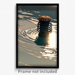 Pixel Art Poster - Webbed Inlet (8 Bit Psychedelic Trippy Video Game Print)