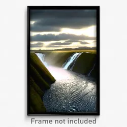 Pixel Art Poster - Cloudy Rill (8 Bit Psychedelic Trippy Weird Video Game Print)