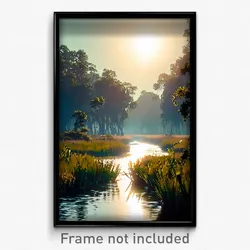 Pixel Art Poster - Graceful Marsh (8 Bit Psychedelic Trippy Video Game Print)