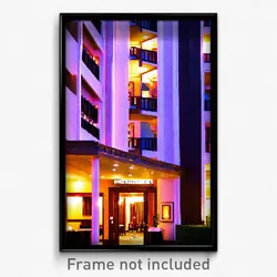 Pixel Art Poster - Adventurous Hotel (8 Bit Psychedelic Trippy Video Game Print)