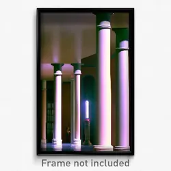 Pixel Art Poster - Neat Column (8 Bit Psychedelic Trippy Weird Video Game Print)