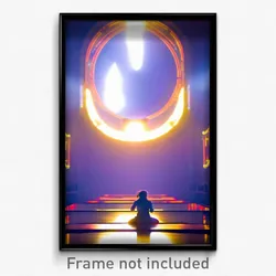 Pixel Art Poster - Buzzing Chamber (8 Bit Psychedelic Trippy Video Game Print)