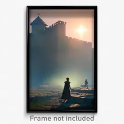 Pixel Art Poster - Alive Fortress (8 Bit Psychedelic Trippy Video Game Print)