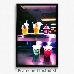 Pixel Art Poster - Different Boba Tea (8 Bit Psychedelic Video Game Print)