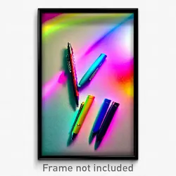 Pixel Art Poster - Quirky Pen (8 Bit Psychedelic Trippy Weird Video Game Print)