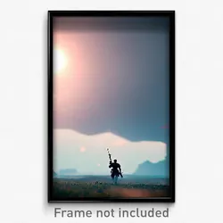 Pixel Art Poster - Novel Battlefield (8 Bit Psychedelic Trippy Video Game Print)