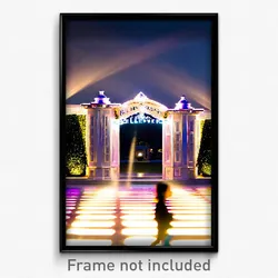 Pixel Art Poster - Dazzling Belvedere (8 Bit Psychedelic Video Game Print)