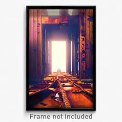 Pixel Art Poster - Rusty Nation (8 Bit Psychedelic Trippy Video Game Print)