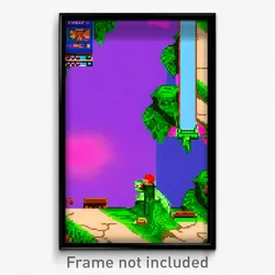 Pixel Art Poster - Advanced Video Game (8 Bit Psychedelic Video Game Print)