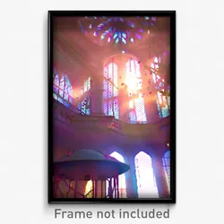 Pixel Art Poster - Angelic Terrarium (8 Bit Psychedelic Trippy Video Game Print)