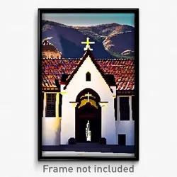 Pixel Art Poster - Striking Monastery (8 Bit Psychedelic Video Game Print)