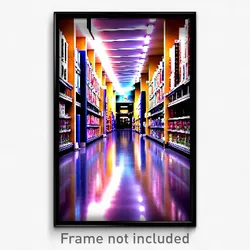 Pixel Art Poster - Remarkable Aisle (8 Bit Psychedelic Trippy Video Game Print)