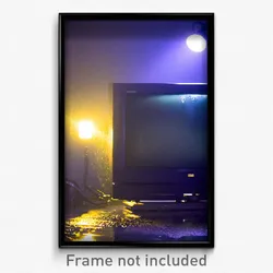 Pixel Art Poster - Damp Television (8 Bit Psychedelic Trippy Video Game Print)