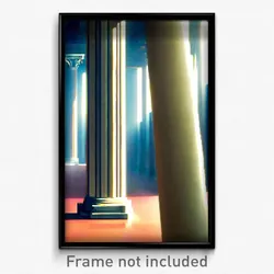 Pixel Art Poster - Acclaimed Pillar (8 Bit Psychedelic Trippy Video Game Print)
