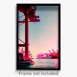 Pixel Art Poster - Red Port (8 Bit Psychedelic Trippy Weird Video Game Print)