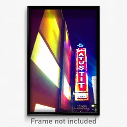 Pixel Art Poster - Flat Austin (8 Bit Psychedelic Trippy Weird Video Game Print)