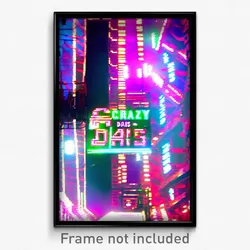 Pixel Art Poster - Crazy Dais (8 Bit Psychedelic Trippy Weird Video Game Print)