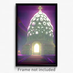 Pixel Art Poster - Mushy Ossuary (8 Bit Psychedelic Trippy Video Game Print)