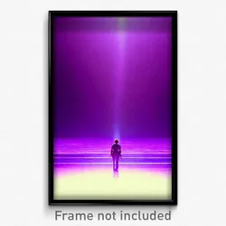 Pixel Art Poster - Purple Expanse (8 Bit Psychedelic Trippy Video Game Print)