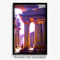 Pixel Art Poster - Memorable Ancient Architecture (8 Bit Video Game Print)