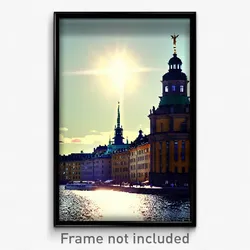 Pixel Art Poster - Bright Stockholm (8 Bit Psychedelic Trippy Video Game Print)