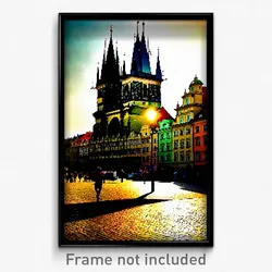 Pixel Art Poster - Bronze Prague (8 Bit Psychedelic Trippy Video Game Print)