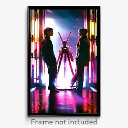 Pixel Art Poster - Incredible Stand (8 Bit Psychedelic Trippy Video Game Print)