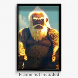 Pixel Art Poster - Elderly Giant (8 Bit Psychedelic Trippy Video Game Print)