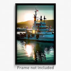 Pixel Art Poster - Admired Ferry (8 Bit Psychedelic Trippy Video Game Print)
