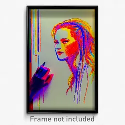 Pixel Art Poster - Mellow Drawing (8 Bit Psychedelic Trippy Video Game Print)
