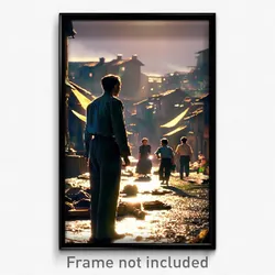 Pixel Art Poster - Bountiful Slum (8 Bit Psychedelic Trippy Video Game Print)