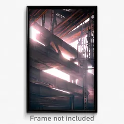 Pixel Art Poster - Steel Promontory (8 Bit Psychedelic Trippy Video Game Print)