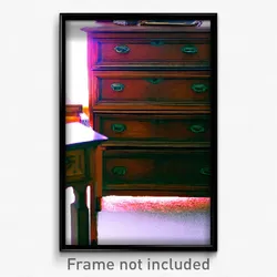 Pixel Art Poster - Antique Drawer (8 Bit Psychedelic Trippy Video Game Print)