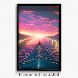 Pixel Art Poster - Energetic Strait (8 Bit Psychedelic Trippy Video Game Print)