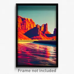 Pixel Art Poster - Glossy Mesa (8 Bit Psychedelic Trippy Weird Video Game Print)
