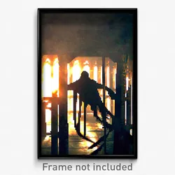 Pixel Art Poster - Lost Portcullis (8 Bit Psychedelic Trippy Video Game Print)
