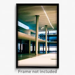 Pixel Art Poster - Deserted Modern Architecture (8 Bit Video Game Print)